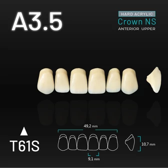 Yamahachi Acryl Crown NS felső metsző A3,5-T61S