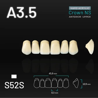 Yamahachi Acryl Crown NS upper anterior A3,5-S52S