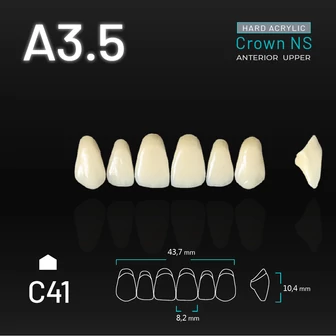 Yamahachi Acryl Crown NS felső metsző A3,5 C41