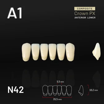 Yamahachi Composit Crown alsó metsző A1 N42 Yamahachi Composit Crown alsó metsző A1 N42