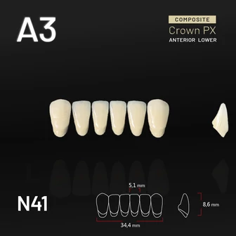 Yamahachi Kompozit Crown PX alsó metsző A3-N41