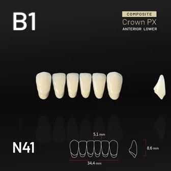 Yamahachi Composit Crown alsó metsző B1 N41 Yamahachi Composit Crown alsó metsző B1 N41