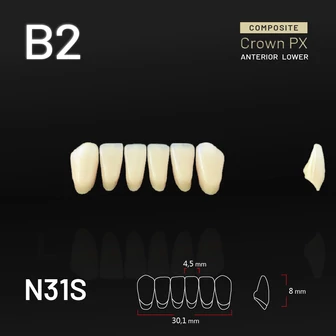 Yamahachi Composit Crown alsó metsző B2 N31S Yamahachi Composit Crown alsó metsző B2 N31S