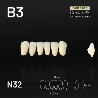 Yamahachi Composit Crown alsó metsző B3 N32 Yamahachi Composit Crown alsó metsző B3 N32