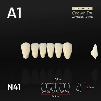 Yamahachi Kompozit Crown PX alsó metsző A1-N41