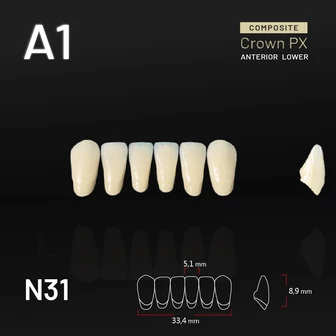 Yamahachi Composit Crown alsó metsző A1 N31