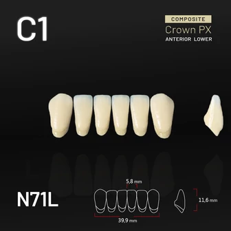 Yamahachi Composit Crown alsó metsző C1 N71L Yamahachi Composit Crown alsó metsző C1 N71L
