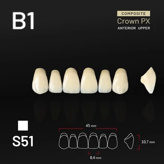 Yamahachi Composit Crown felső metsző B1 S51