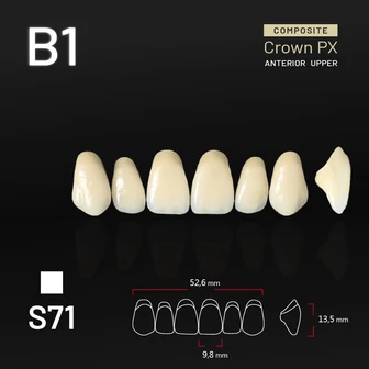 Yamahachi Composit Crown felső metsző B1 S71