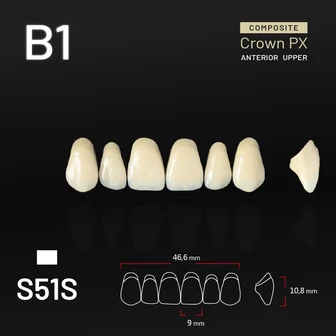 Yamahachi Composit Crown felső metsző B1 S51S