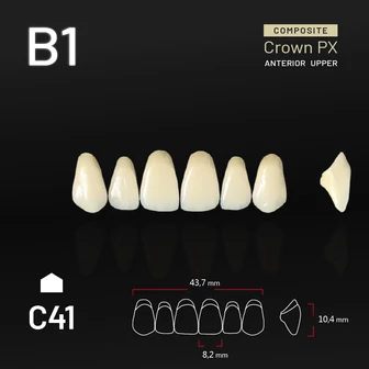 Yamahachi Composit Crown felső metsző B1 C41