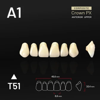 Yamahachi Kompozit Crown PX felső metsző A1-T51