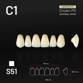 Yamahachi Composit Crown felső metsző C1 S51