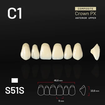 Yamahachi Composit Crown felső metsző C1 S51S