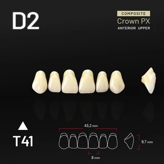 Yamahachi Kompozit Crown PX felső metsző D2-T41