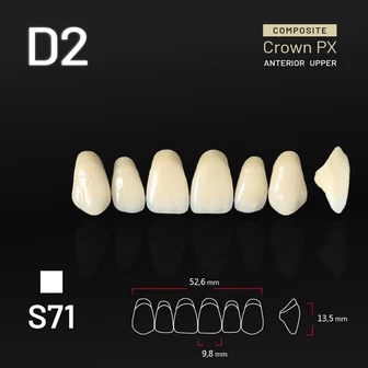 Yamahachi Composit Crown felső metsző D2 S71