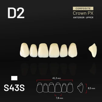 Yamahachi Composit Crown felső metsző D2-S43S