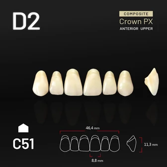 Yamahachi Composit Crown felső metsző D2-C51