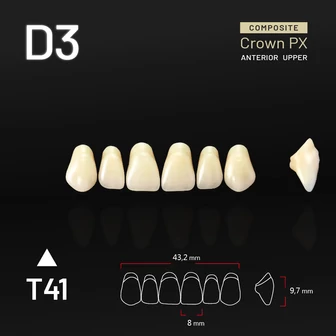 Yamahachi Kompozit Crown PX felső metsző D3-T41