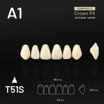 Yamahachi Composit Crown felső metsző A1 T51S Yamahachi Composit Crown felső metsző A1 T51S