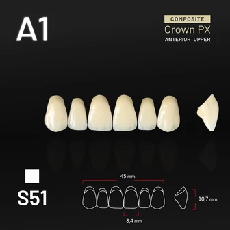 Yamahachi Composit Crown PX upper anterior A1-S51