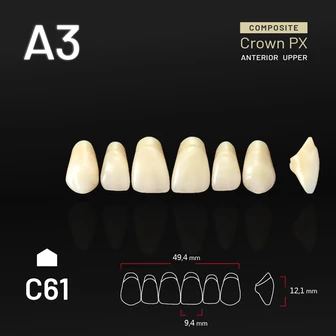 Yamahachi Composit Crown felső metsző A3 C61