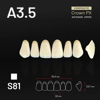 Yamahachi Composit Crown felső metsző A3,5 S81 Yamahachi Composit Crown felső metsző A3,5 S81