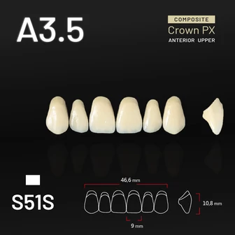 Yamahachi Composit Crown felső metsző A3,5 S51S Yamahachi Composit Crown felső metsző A3,5 S51S