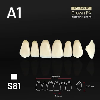 Yamahachi Kompozit Crown PX felső metsző A1-S81