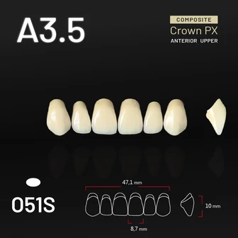 Yamahachi Composit Crown felső metsző A3,5 O51S Yamahachi Composit Crown felső metsző A3,5 O51S