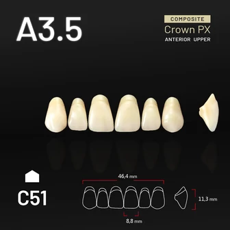 Yamahachi Composit Crown PX upper anterior A3,5-C51