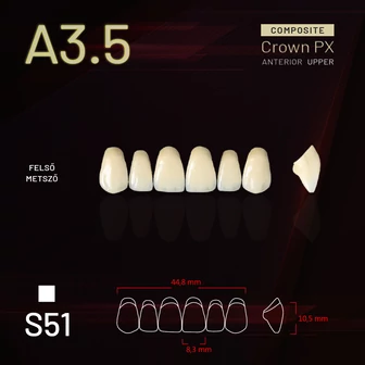 Yamahachi Composit Crown felső metsző A3,5 S51