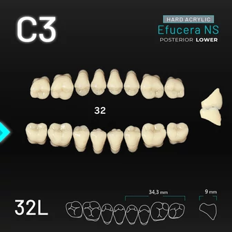 Yamahachi Akril Efucera NS alsó rágó C3-32L