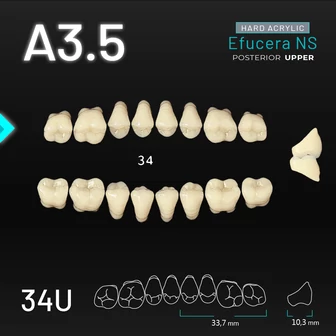Yamahachi Acryl NS felső rágó A3,5 34U