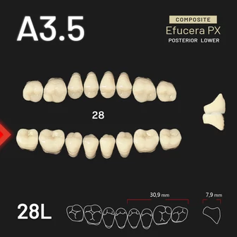 Yamahachi Kompozit Efucera PX alsó rágó A3,5-28L