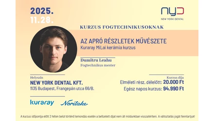 Az apró részletek művészete: Kuraray MiLai kerámia kurzus - 2025.11.28.