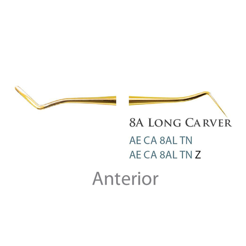 Fogászati műszer Composite Plastic Filling - Dr. Mopper Series 8A Long Carver Anterior, acél markolattal