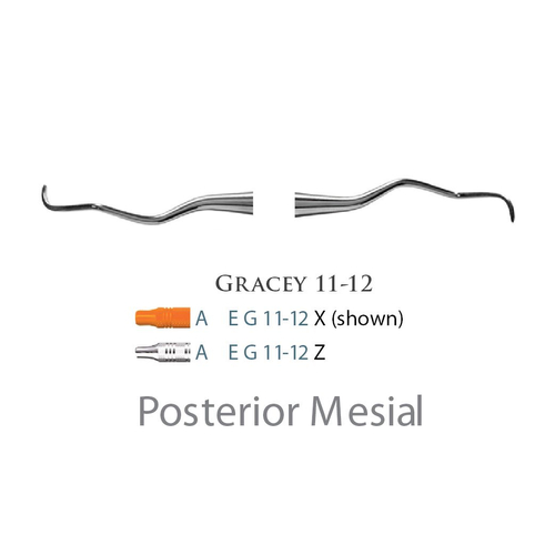 Fogászati műszer Gracey Standard 11-12 Posterior Mesial, with plastic handle 38  plasztik nyéllel