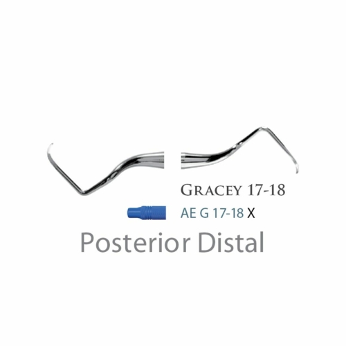 Fogászati műszer Gracey Standard 17-18 Posterior Distal, with plastic handle 38  plasztik nyéllel