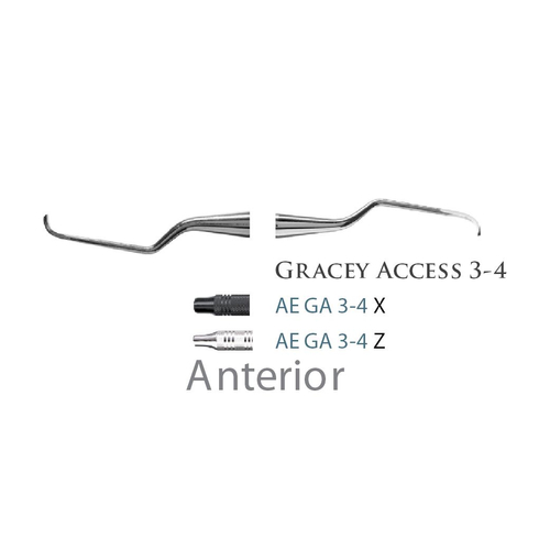 Fogászati műszer Gracey +3 Access 3-4 Anterior, with plastic handle 27  plasztik nyéllel