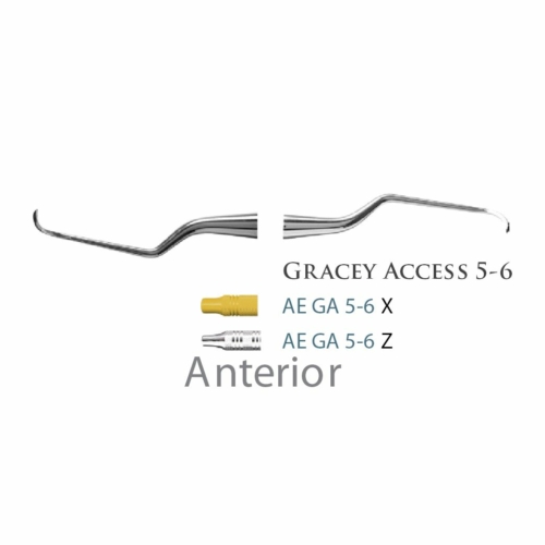 Fogászati műszer Gracey +3 Access 5-6 Anterior, with stainless steel handle 39  fém nyéllel