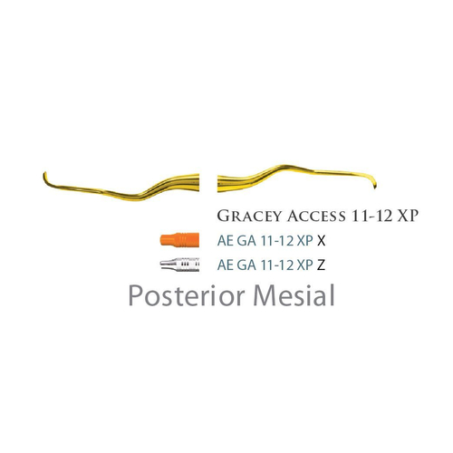 Fogászati műszer XP Gracey +3 Access 11-12 Posterior Mesial, with stainless steel handle 27  fém nyéllel