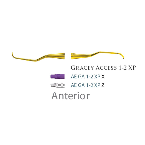 Fogászati műszer XP Gracey +3 Access 1-2 Anterior, with stainless steel handle 27  fém nyéllel