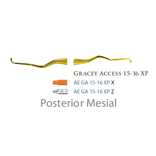 Fogászati műszer XP Gracey +3 Access 15-16 Posterior Mesial, with stainless steel handle 27  fém nyéllel