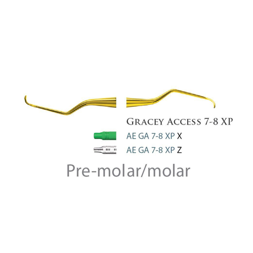 Fogászati műszer XP Gracey +3 Access 7-8 Pre-molar/molar, with stainless steel handle 27  fém nyéllel