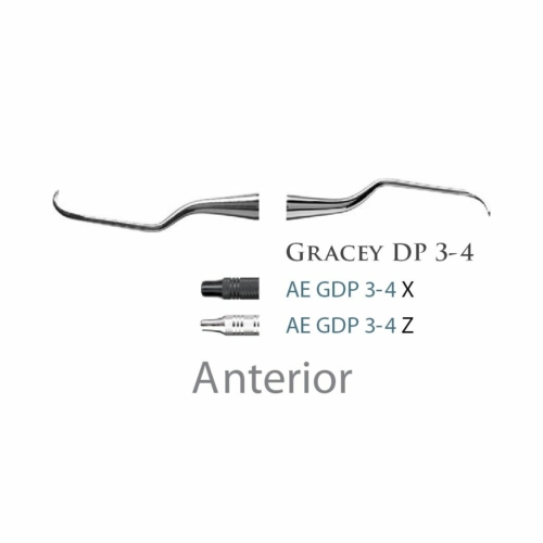 Fogászati műszer Gracey +3 Deep Pocket 3-4 Anterior, with stainless steel handle 39  fém nyéllel