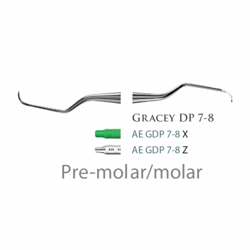 Fogászati műszer Gracey +3 Deep Pocket 7-8 Pre-molar/molar, with stainless steel handle 39  fém nyéllel