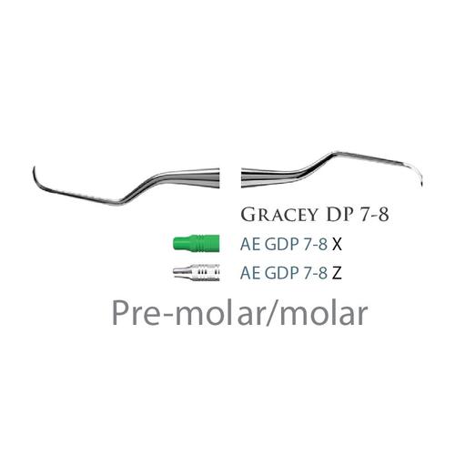 Fogászati műszer Gracey +3 Deep Pocket 7-8 Pre-molar/molar, with stainless steel handle 39  fém nyéllel