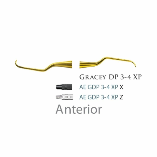Fogászati műszer XP Gracey +3 Deep Pocket 3-4, with stainless steel handle 27  fém nyéllel