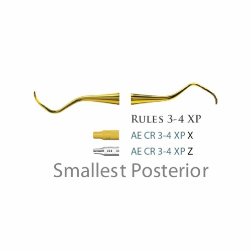 Fogászati műszer XP Universal Curette Rules 3-4 Smallest Posterior, with stainless steel handle 28  fém nyéllel